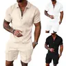 Beotyshow summer outfits 2025 Mens Polo Shirt and Shorts Sets Outfits 2 Piece Fashion Summer Tracksuits Casual Short Sleeve Set Breathable Menswear Clothing Fabrics Father's Day Gift