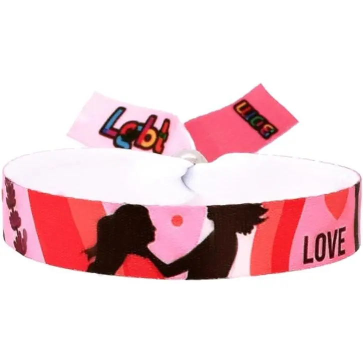 LGTBIQ+, Lesbian, Gay, Transsexual, Bisexual, Intersexual and Queer Fabric Bracelet, Adjustable with Ball.