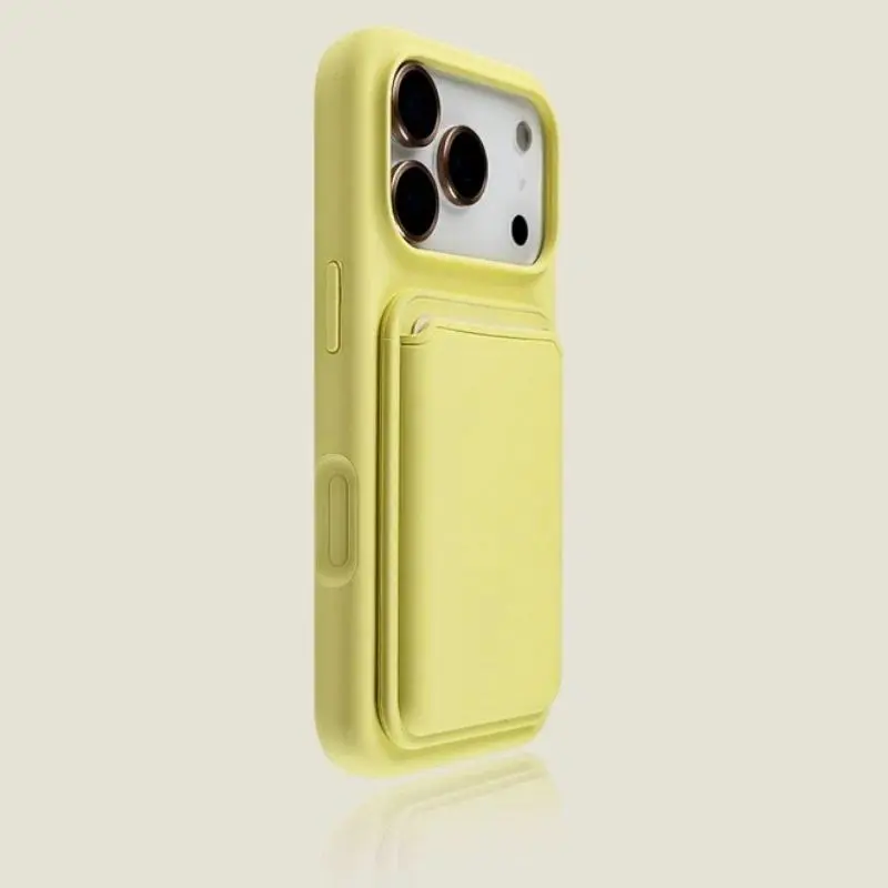 Luxury Magnetic Liquid Silicone Card Bag Phone Case For iPhone 12 13 14 15 16 17 Pro Max Plus Air For Magsafe Bumper Cover