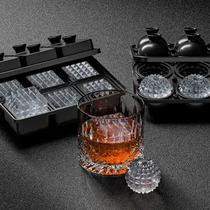 Stunning Sphere and Square Ice Cubes, Elevate Your Drinks, Perfect for Any Beverage, Enhance Your Drinking Experience, Unique Ice Shapes