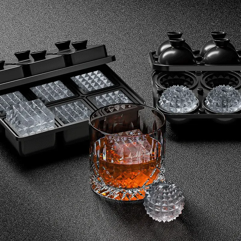 Stunning Sphere and Square Ice Cubes, Elevate Your Drinks, Perfect for Any Beverage, Enhance Your Drinking Experience, Unique Ice Shapes, Ice Molds