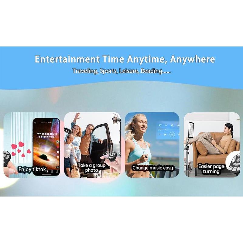 PLL Scrolling Ring with Finger Remote,Fingertip Wireless Bluetooth Remote Control,Scrolling Ring for iOS,Android