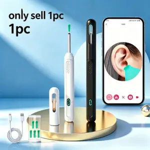 Wireless Visual Ear Mirror, 1080P HD Ear Camera with 6 Adjustable LED Lights, Ip67 Waterproof, Rechargeable, Compatible with iOS & Android