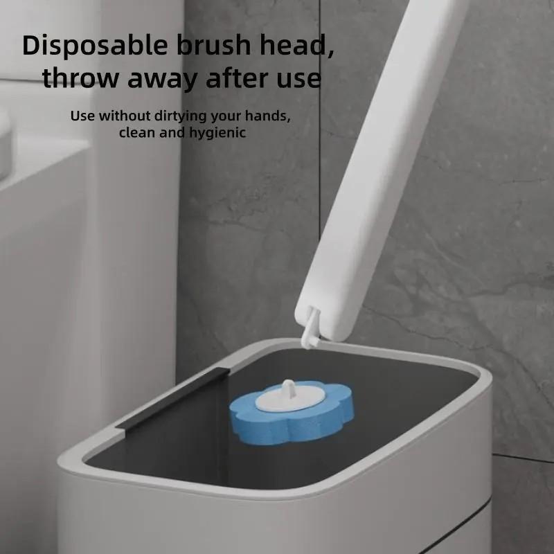 One-Use Toilet Cleaning Set, Includes 54/24 Replacement Brush Heads, Toilet Bowl Cleaner, Sink Cleaning System, Bathtub Drain Plug, Toilet Wand