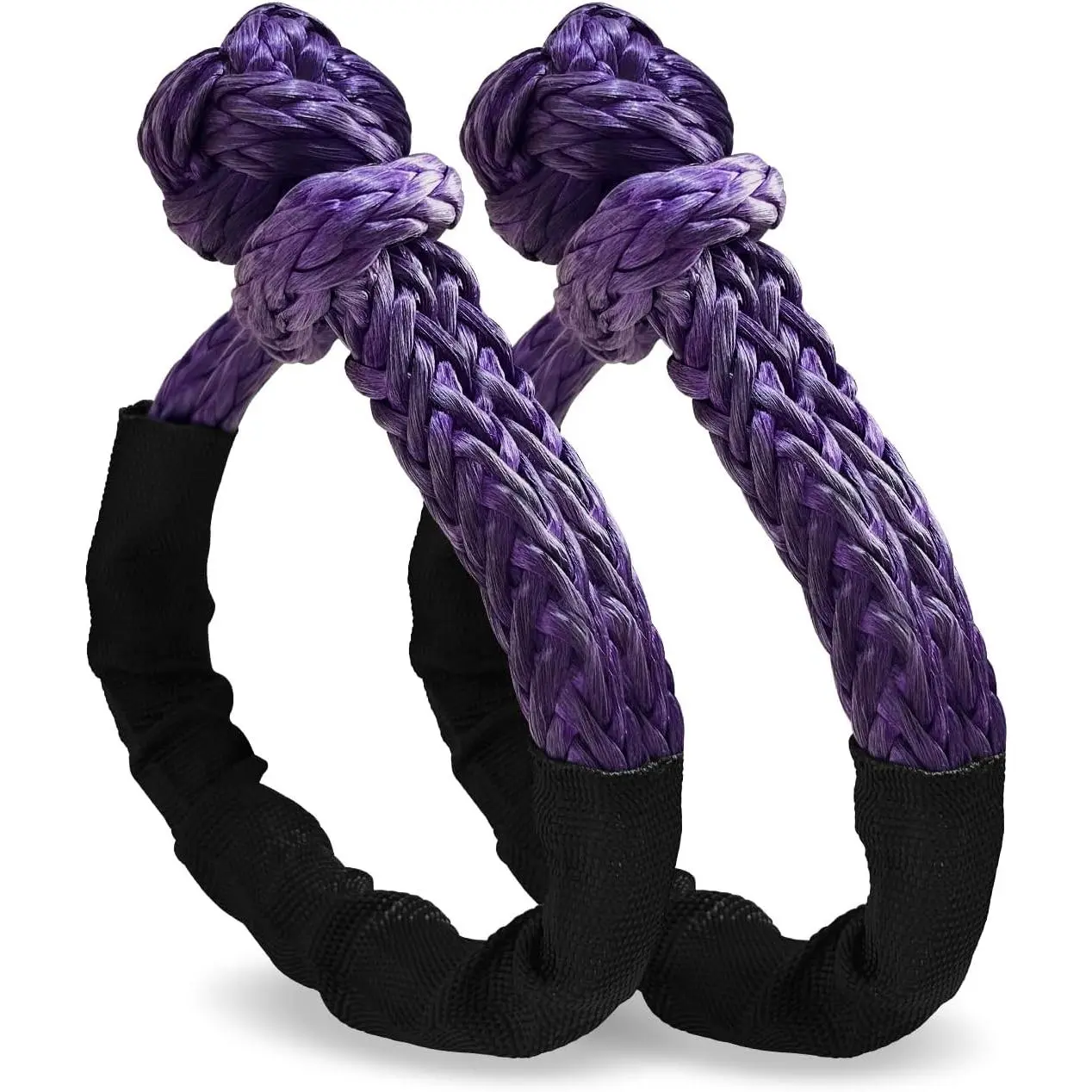 Soft Shackle 1/2,3/8" X 22 Inch (50000/47000LBS) Breaking Strength,Synthetic Soft Shackle Rope with Sleeves for SUV,ATV,& (1/2x22ft )