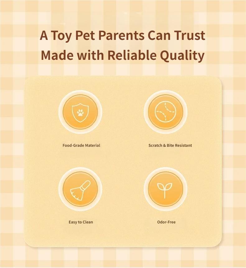 Interactive Cat Toy Ball, Automatic Rolling Pet Toy with Tail, Smart Obstacle Avoidance Cat Toy, Rechargeable Kitten & Small Dog Toy, Keeps Cats Busy, Indoor Self Play, Bite Resistant Silicone, Quiet and Easy to Clean