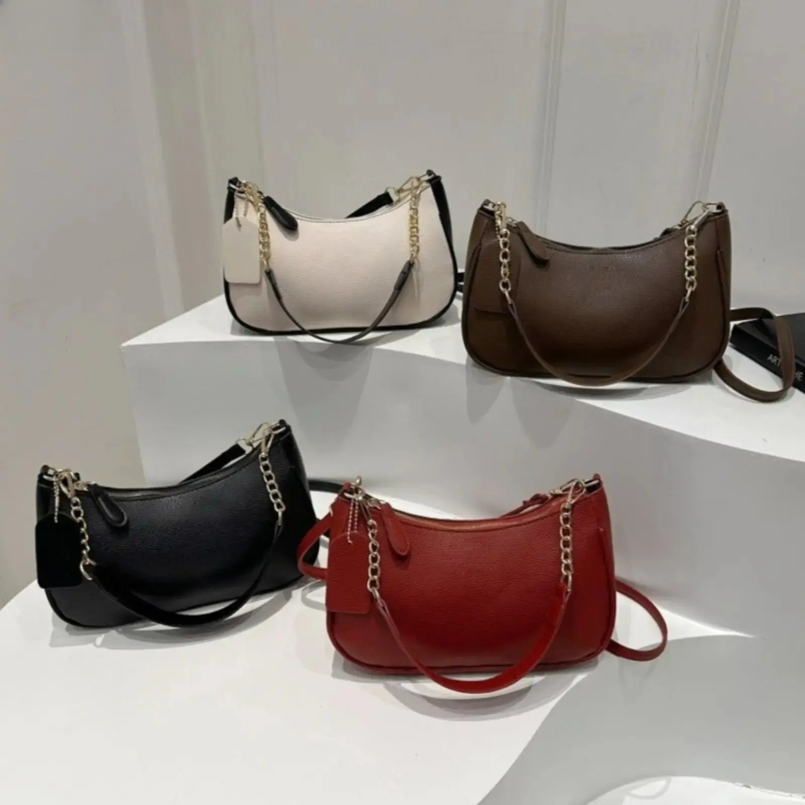 2026 New Vintage Solid Color Women's Underarm Bag, Luxury High-Capacity Crossbody Shoulder Bag, Elegant Premium-Textured All-Match Purse for Office Work, Shopping, Crossbody Bags For Women