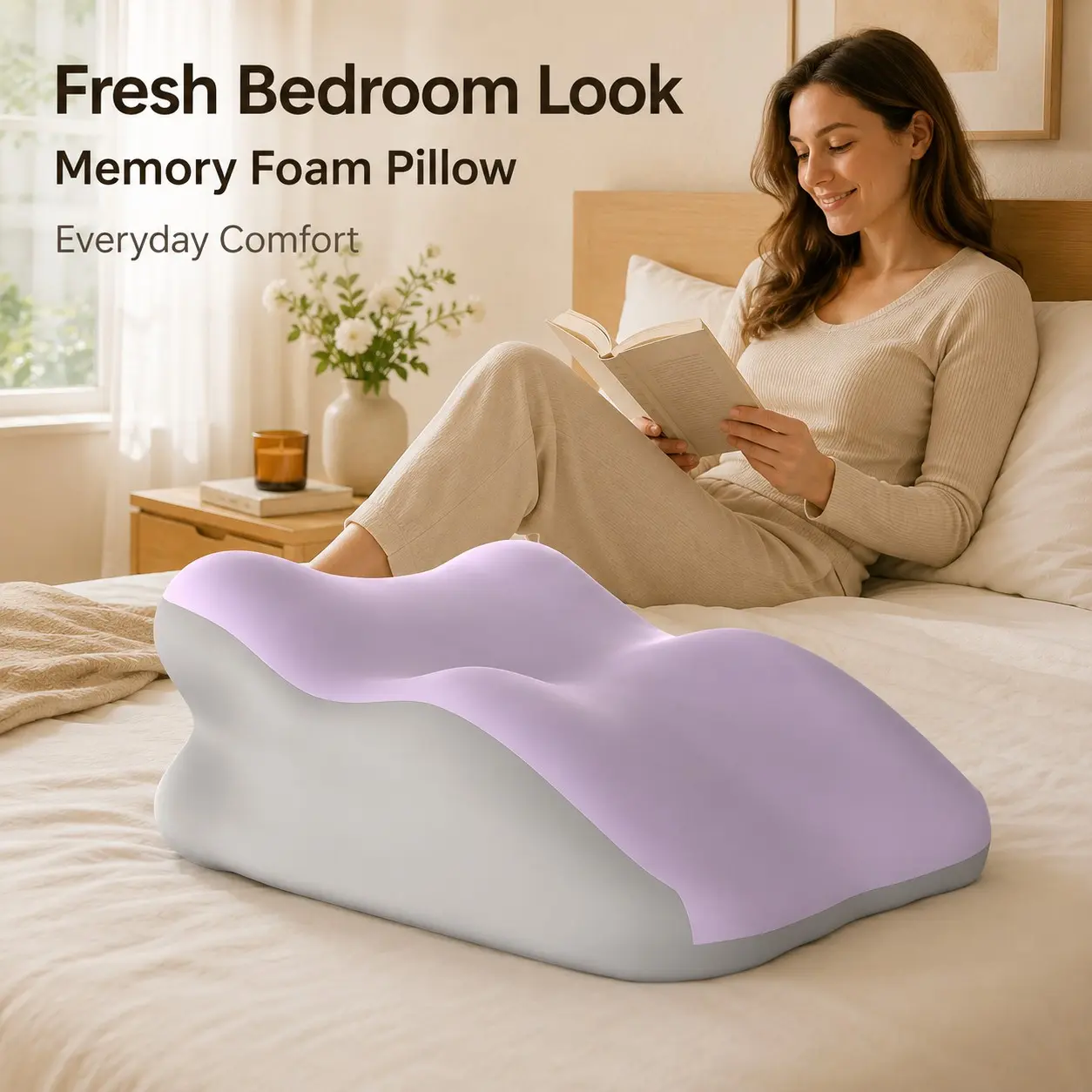 Multi-Functional Memory Foam Cushion, Adjustable Angle Design for Sofa, Relaxing Back Support, Detachable Cover, Ideal for Living Room