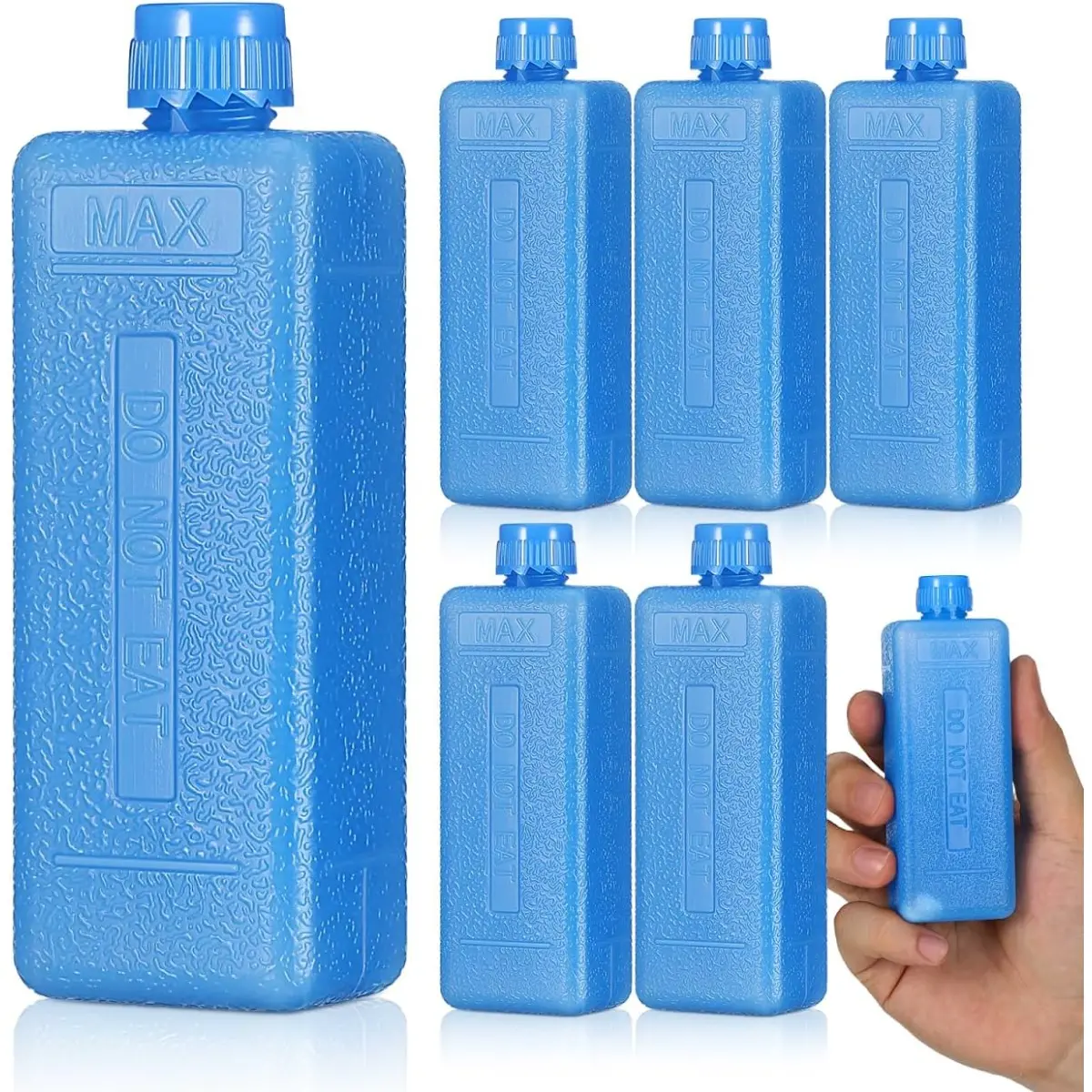 8Pcs Ice Packs for Cooler or Lunch Boxes - Small Ice Blocks Reusable Freezer Packs Cooler Accessories for Air Conditioner Fan Beach Camping Fishing