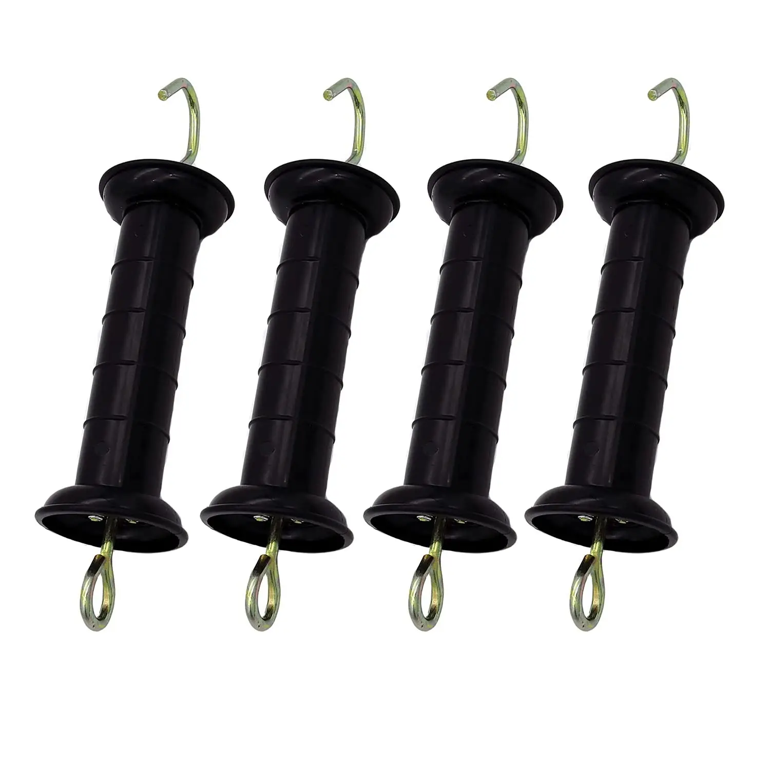 JBT 4 Pcs Plastic Electric Fence Gate Handle with Insulators and Spring
