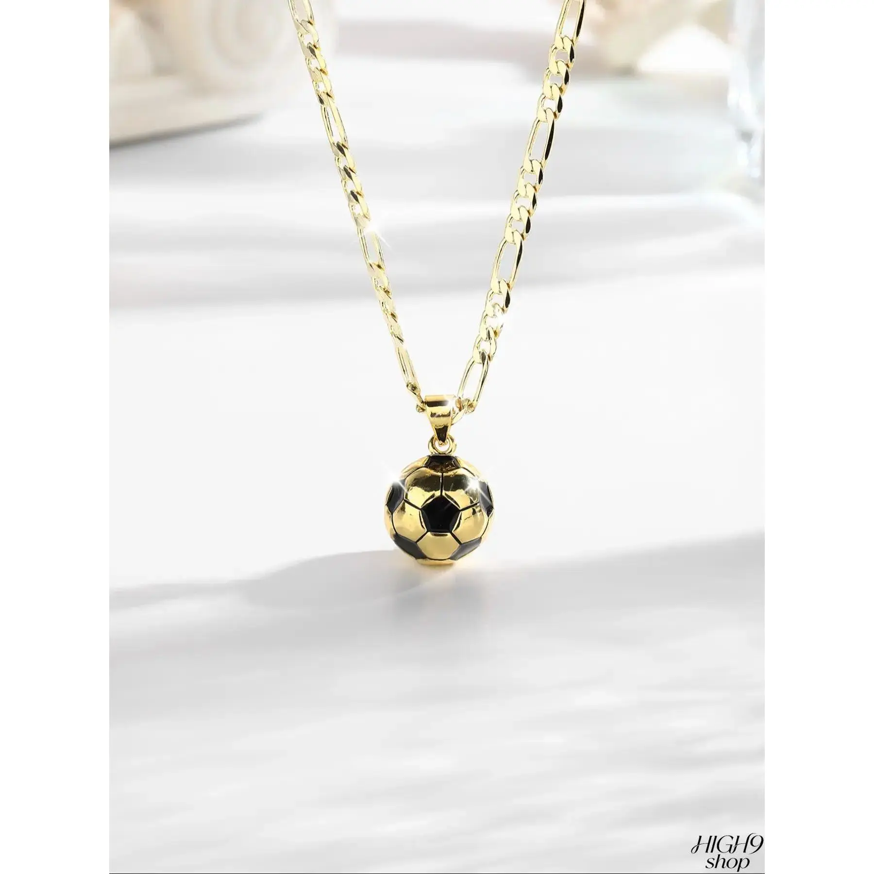Fashion Solid Soccer Pendant Charm Necklace, Classic Sports Themed Jewelry Accessory, Stylish Daily Wear Ornament Perfect As A Heartfelt Gift For Football Fans And Sports Enthusiasts