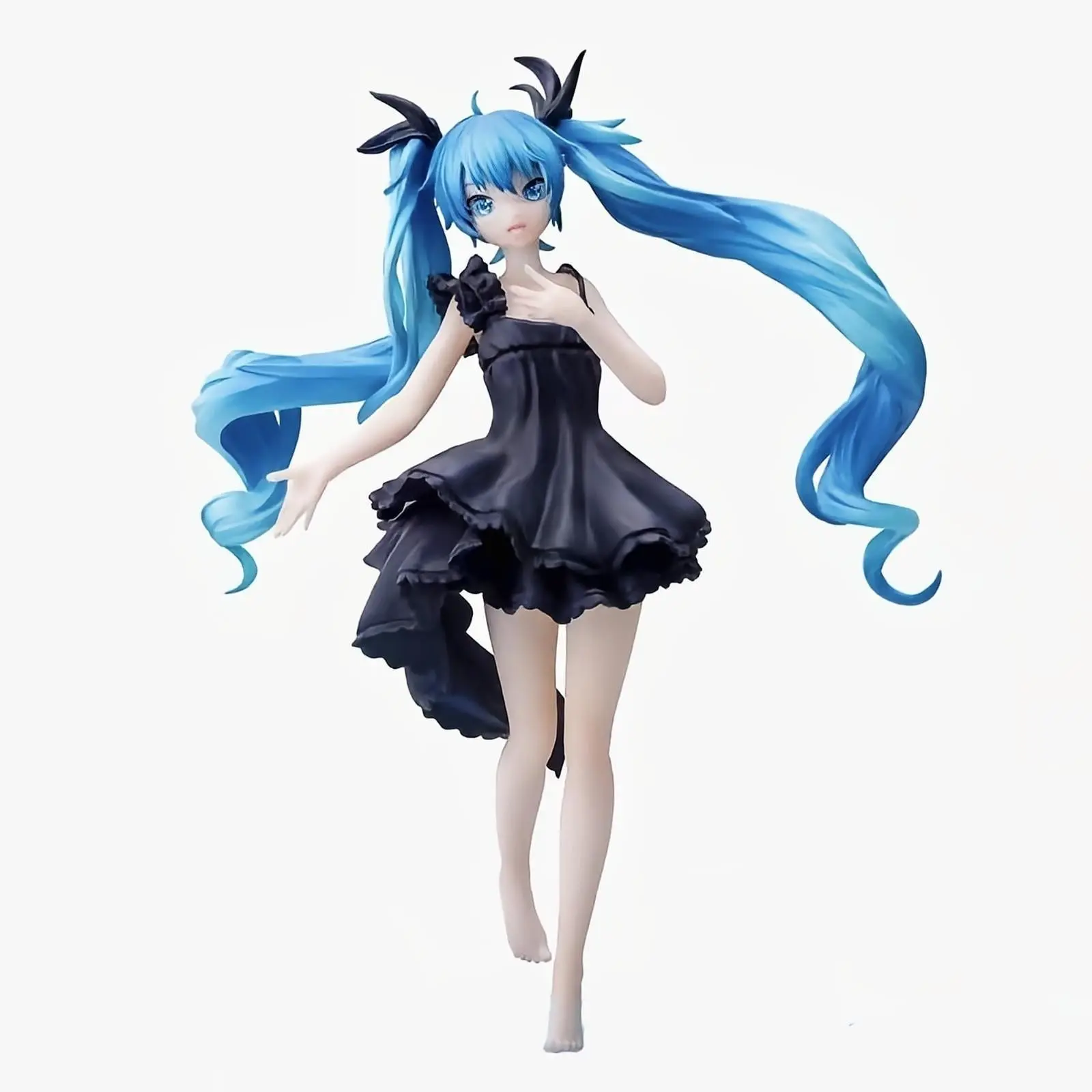 Future Hatsune Miku Virtual Singer Deep Sea Girl Dress Handmade Model Gift Collection, Desktop Car Decor Statue Figurine, PVC Figures
