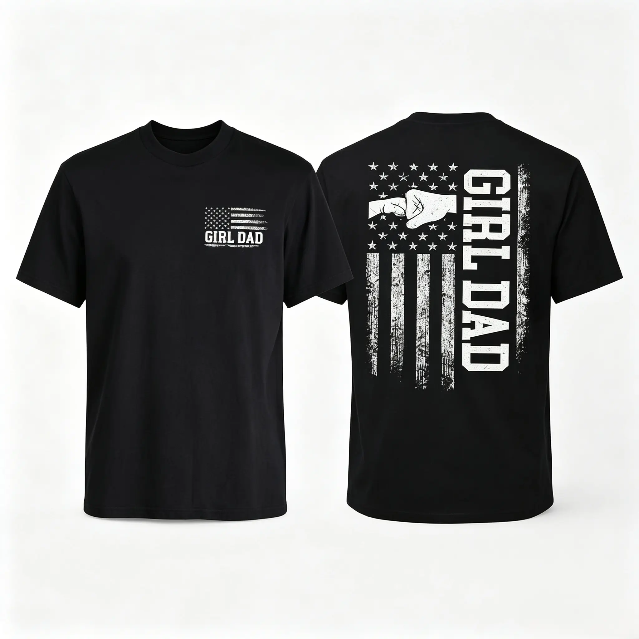 Men's Cotton Casual Classic Short-Sleeve Girl Dad T-Shirt - Tops for Proud Girl Dads, Father's Day Gift from Daughter