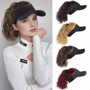 Hat With Hair Attached For Women Ponytail Curly Hair Hair Wig With Hair Cap Styling Baseball Baseball Cap Ponytail Hat Wig