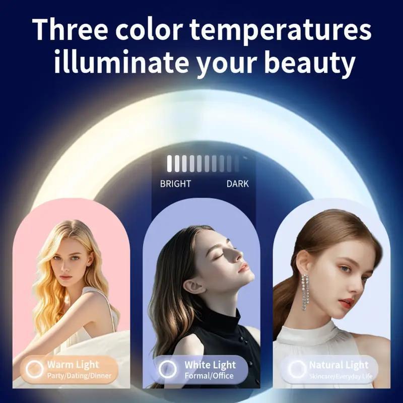 12"Ring Light with 63" Stand & 2 Phone Holders, 360° Adjustable Video Light for YouTube TikTok, Makeup,Photography, Ring Lights Compatiblewith All Cameras/Phones Selfie New Years valentine's  Content Creator Pack , Super Bowl