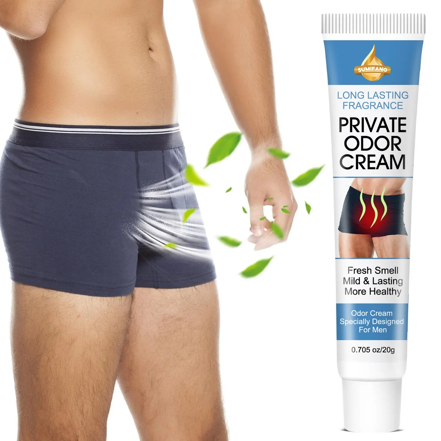 SUMIFANG Long-Lasting Fragrance Gentle Intimate Balm (20g) – Vitamin C + Collagen – Promotes Freshness & Odor Control – Men's Intimate Area Care – Suitable for All Skin Types – For Daily Use, Post-Workout, or Intimate Moments