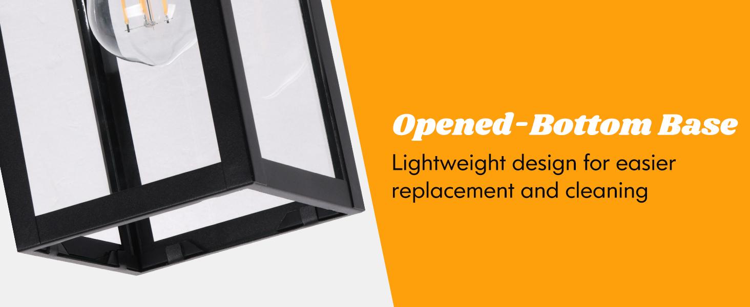 2-Pack Outdoor Wall Light, Exterior Waterproof Wall Sconce Light Fixtures,  Outdoor Wall Lamp with Clear Glass for House, Porch, Front Door, Garage, Patio, Bulbs Not Included