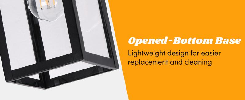 2-Pack Outdoor Wall Light, Exterior Waterproof Wall Sconce Light Fixtures, Outdoor Wall Lamp with Clear Glass for House, Porch, Front Door, Garage, Patio, Bulbs Not Included 2-Pack Outdoor Wall Light, Exterior Waterproof Wall Sconce Light Fixtures, Outdoor Wall Lamp with Clear Glass for House, Porch, Front Door, Garage, Patio, Bulbs Not Included