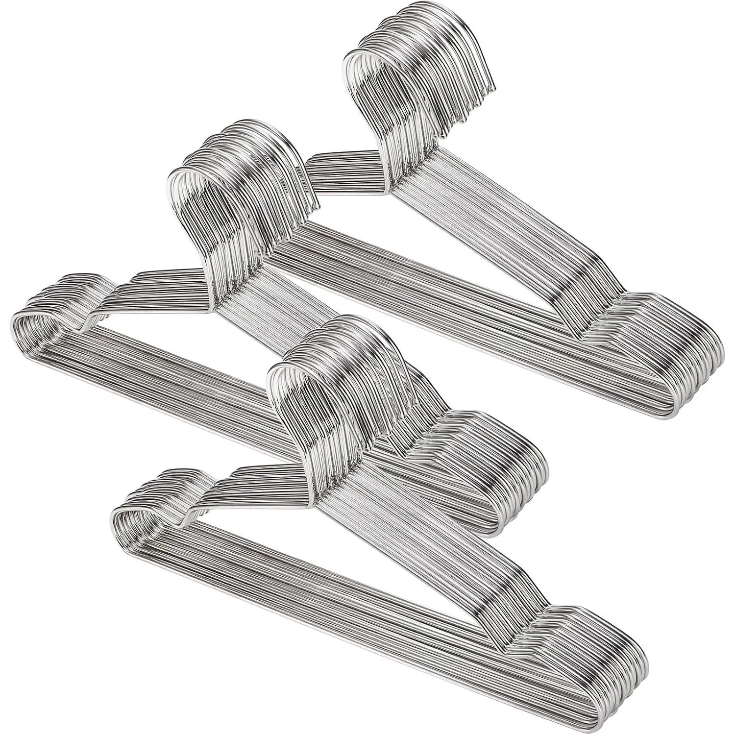 50 Pack Stainless Steel Small  Hangers, Heavy Duty 's Clothes Hangers,  Wire Metal Hangers for Closet Organizer - 12.5"/32cm