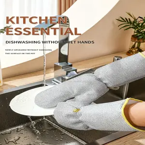 1 Pair Extended Wire Gloves, Multi-Functional Thick Design, Ideal for Kitchen Use, Durable and Versatile, Perfect for Various Tasks