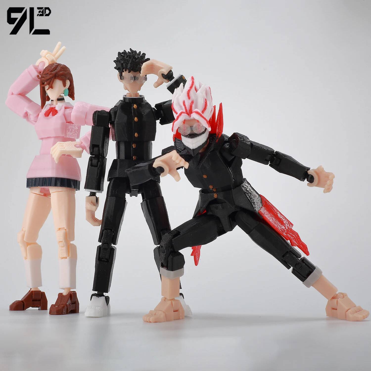 9L3D Multi-Jointed Articulated Dummy13 Lucky13 Printed Dandadan Takakura Ken & Chōtatsu Ko EvilKarān Anime Figure Display Model 9L3D Multi-Jointed Articulated Dummy13 Lucky13 Printed Dandadan Takakura Ken & Chōtatsu Ko EvilKarān Anime Figure Display Model