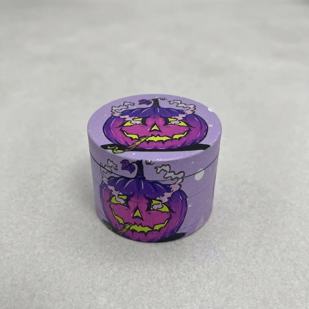 1.97 inch 50mm Purple Metal Manual Spice Mill Four Layer Salt Pepper Grinder Zinc Alloy Kitchen Seasoning Tool Gift Kitchen Gadgets