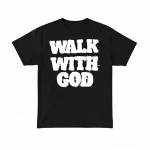 Walking with God T-Shirt - Monogram T-shirt, 100% cotton, fashion T-shirts for men and women, casual streetwear, unisex clothing.