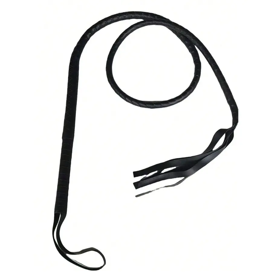 Braided Horse Whip, Durable and Versatile with Handle, Ideal for Training, Professional Equestrian Use, Western Cowboy Costume Accessory