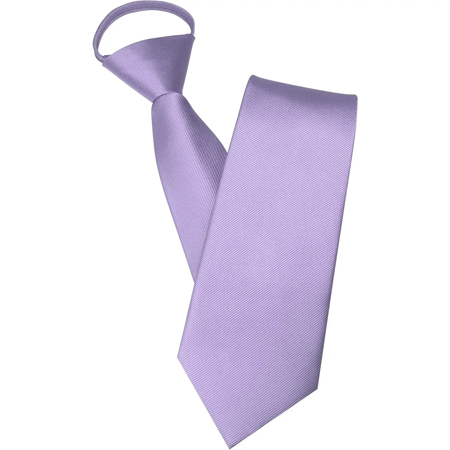 3.15" Lavender Pre-tied Tie Adjustable Zipper Necktie for Business and Wedding