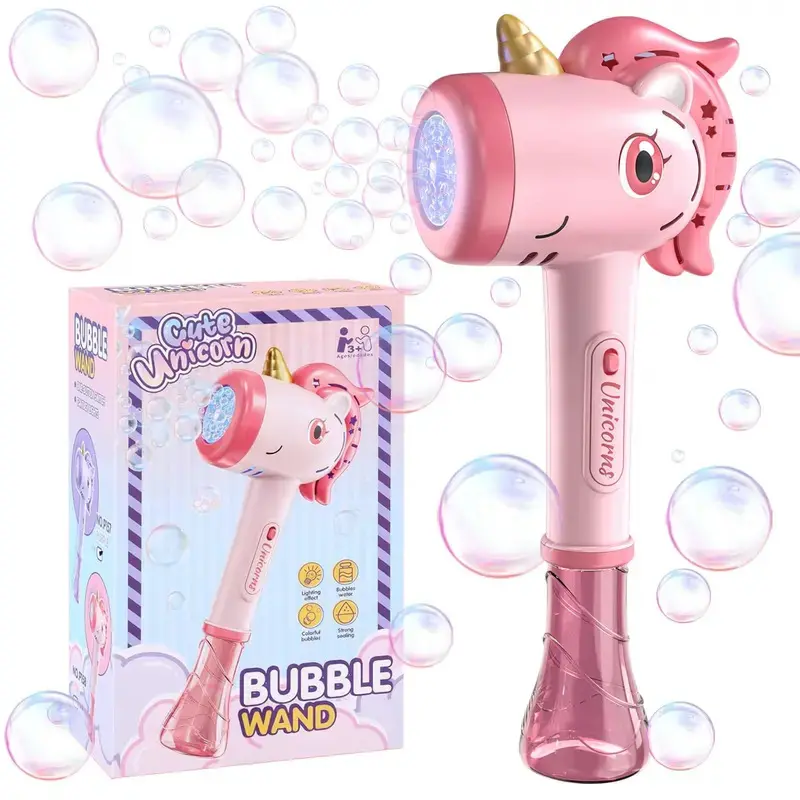 Blower Automatic Machine Fantasy LED Lights Outdoor Bubble Toy for 3 year+ old No Included Bubble Solution