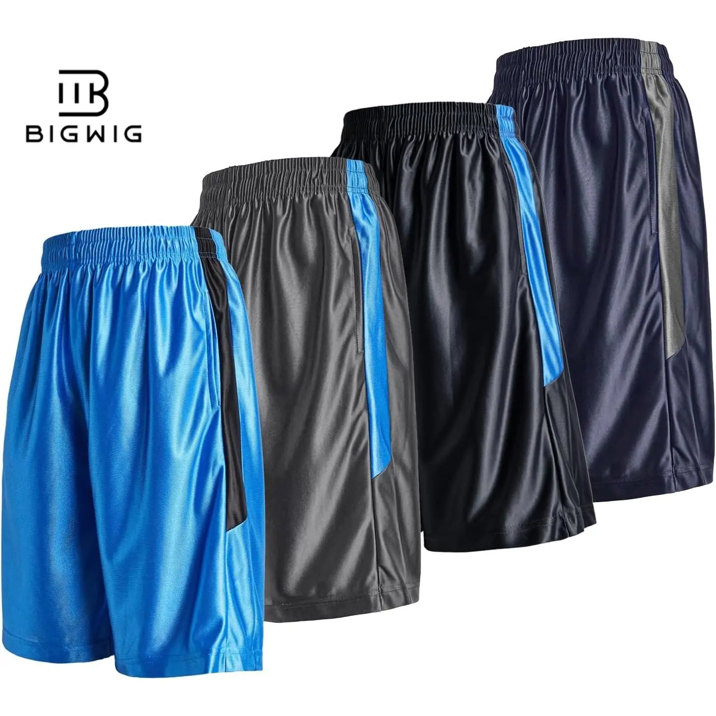 Men's Sports Shorts 4 Pack, Lightweight Breathable Athletic Wear for Workout & Bodybuilding, Quick-Dry with Deep Pockets, Mensfashion, Elastic Waist, Bodybuilding Men's Sports Shorts, Gym Shorts