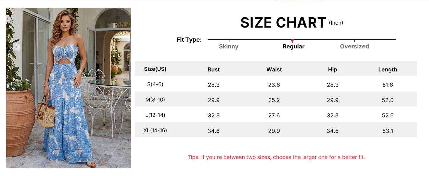 ChicMe Women's Tropical Floral Print Smocked Maxi Dress Ruched Bandeau Cutout Summer Vacation Dress Elegant Shirred Ruffle Hem Mermaid Beach Dress/Summer Dress/Seaside Vacation Sleeveless Skirt