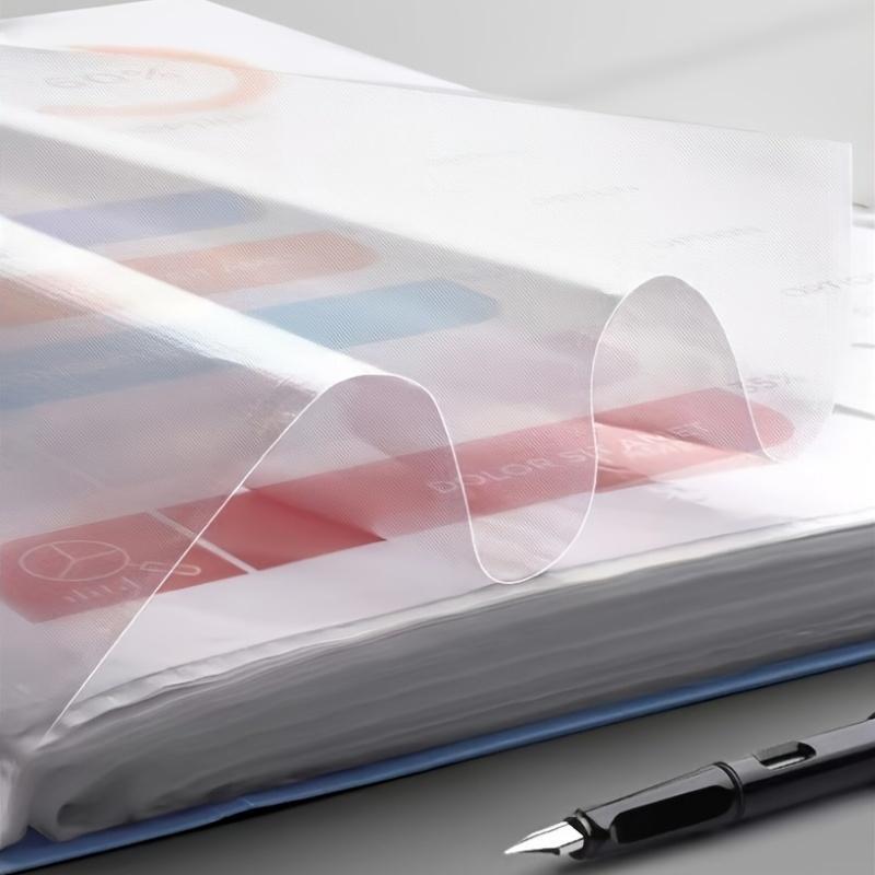 High-Quality A4 Document Folder with 60 Pages, Durable Waterproof PP Material, Multi-Pocket Design for Home Office and School Organization