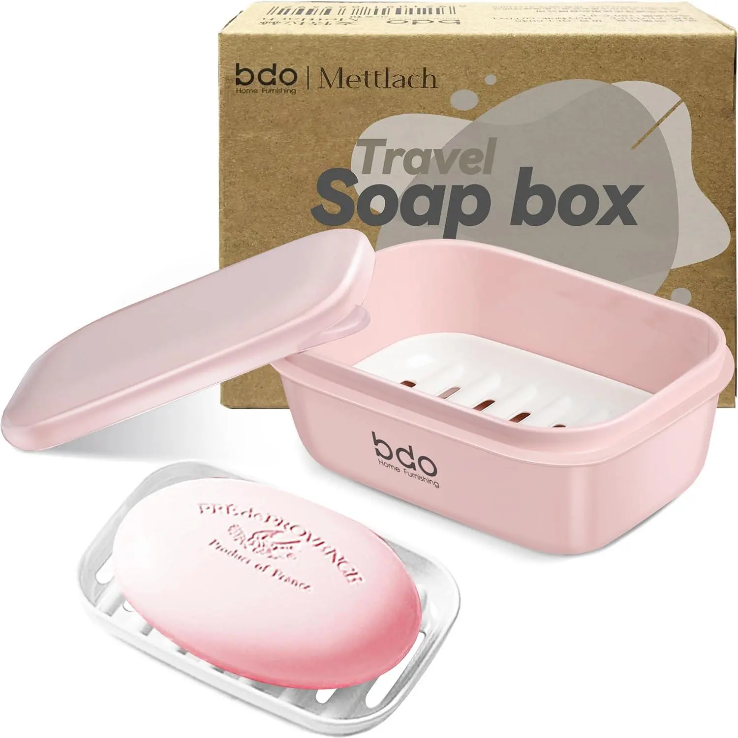 Travel Soap Case, Leakproof Soap Container with Lid, Portable Bar Soap Holder for Traveling, Soap Dishes for Bathroom, Shower, Gym, School, Camping, , Outdoor