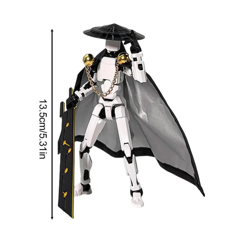 The Fifth Generation Multi-jointed Movable Figure T13 Dummy Doll Kid Toys With Hat And Cloak Artistic Sense Collection Decor