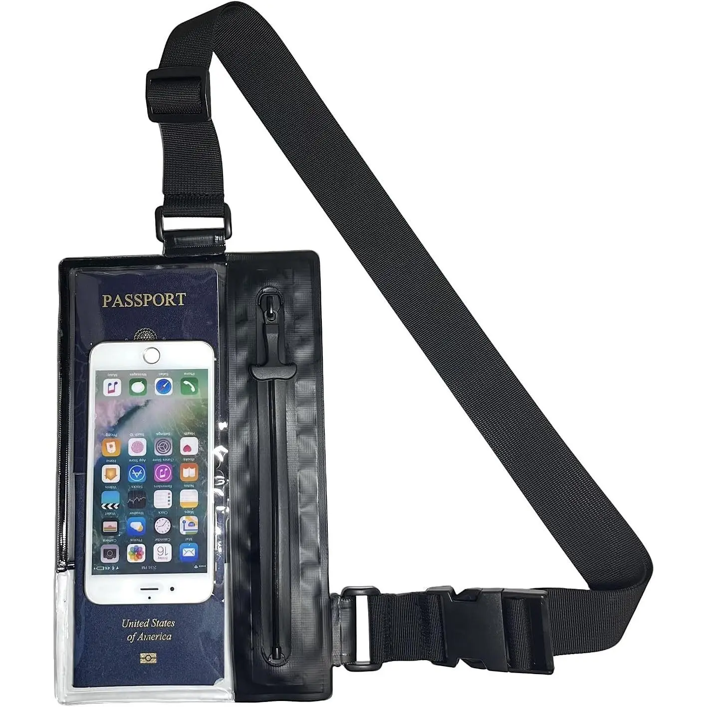 Sling Bag Chest Purse For Passport Phone Slim Dry Crossbody Pack Pouch For Travel Beach WaterPark
