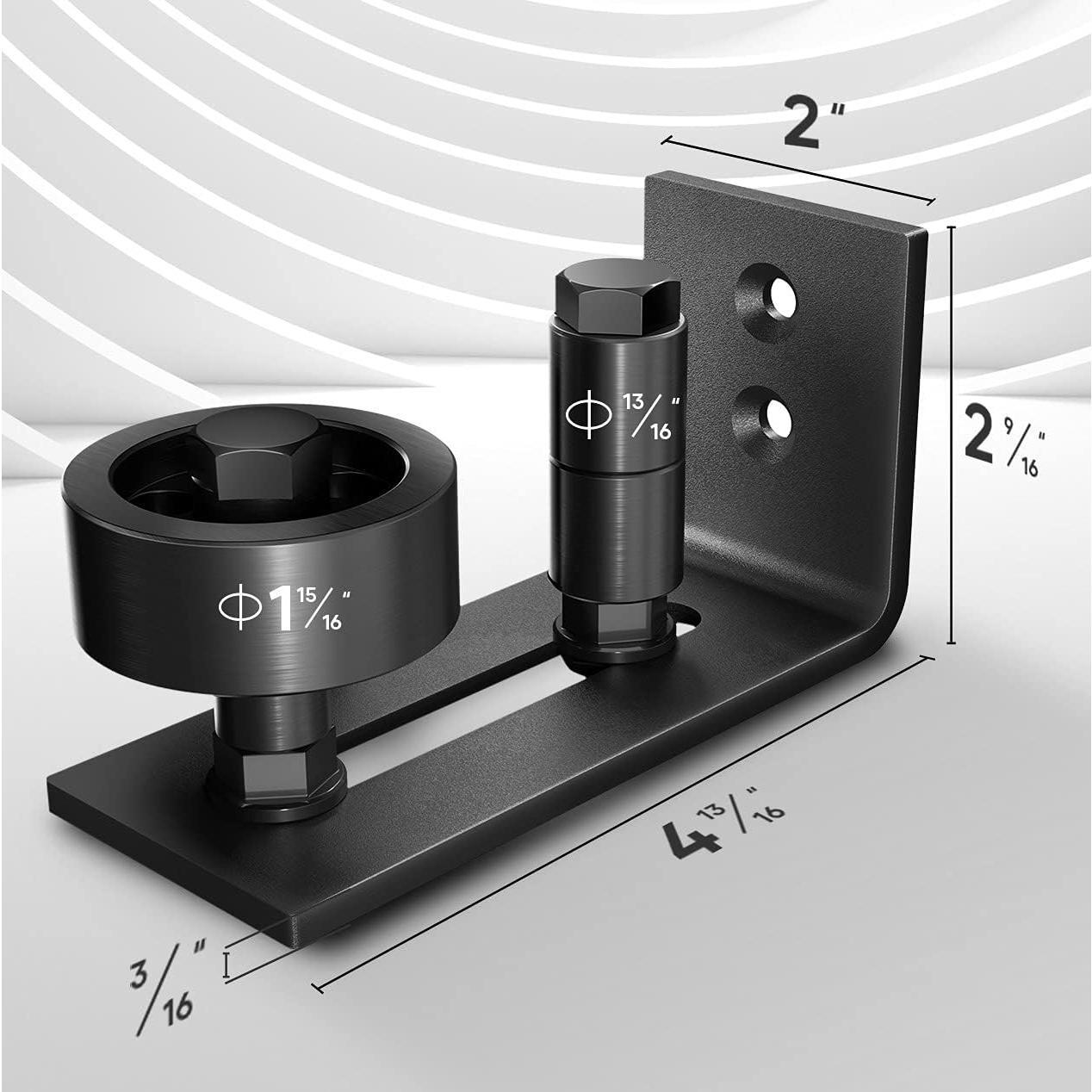 GJANSH Barn Door Floor Guide,8 Assemble Setup Options,Wall Mount System,Adjustable Stay Roller,Flush Flat Bottom Design