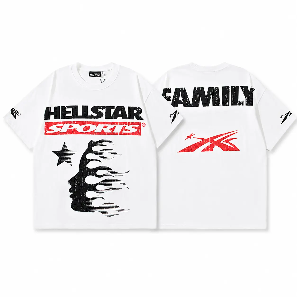 Hellstar Graphic Tee 100% Heavyweight Cotton Shirt Y2K Vintage Streetwear T Shirt Retro Punk Style Oversized Short Sleeve Top Unisex Casual Fashion Clothing