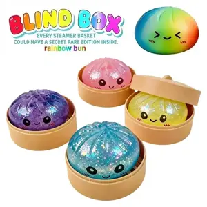 Extra Large Dumpling Squishy Stress Relief Toy, Soft TPR, Random Style, Valentine & Easter Gift for Kids Anime Design Silicone