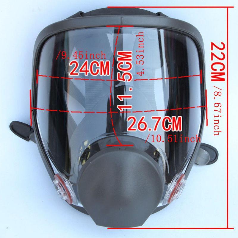 17 in 1 Full Facepiece Reusable Respirator Mask 6800 for Spray Paint and Welding, 17 in 1 Anti-Fog Respiratory Supplies with Wide View