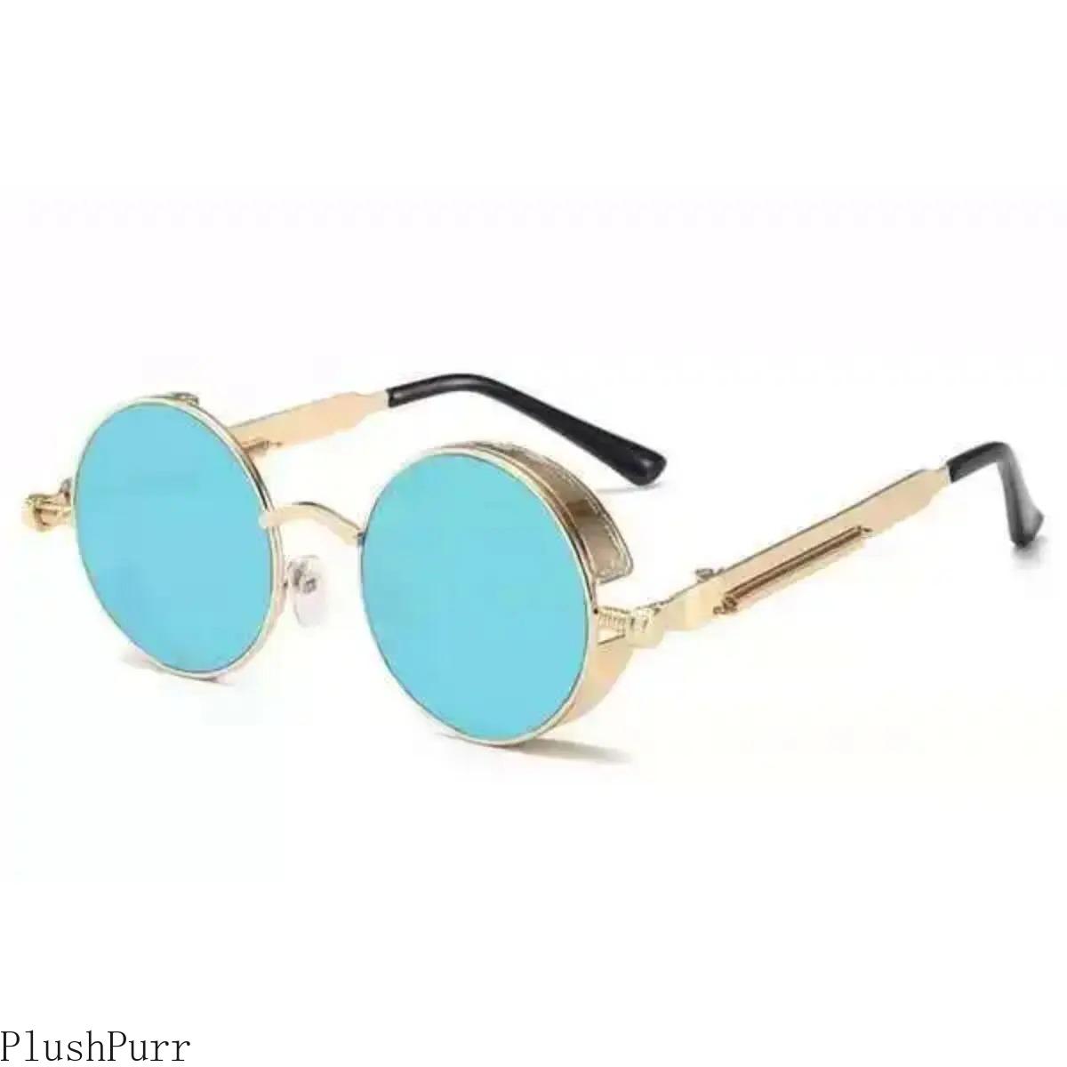 Metal Steampunk Sunglasses Men Women Fashion Round Glasses Brand Drsigner Vintage Sun Glasses High Quality Oculos De Sol UV400