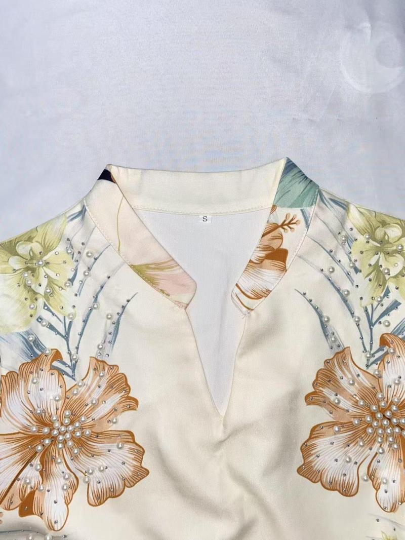 Women's Floral Print Long Sleeve Dress, Kaftan Dress, Elegant Fashion Casual Long Dress for Daily Outdoor Wear, Women's Islamic Clothing for All Seasons, Islamic Muslim Clothing, Modesty Muslim Clothing, Muslim Women Gowns