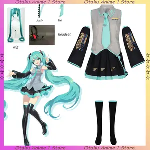 Anime Karakter Prestaties Kleding Hatsune Miku MIKU Anime Kleding Cosplay Costumes Rok Pruik Accessoires Halloween Dress Up