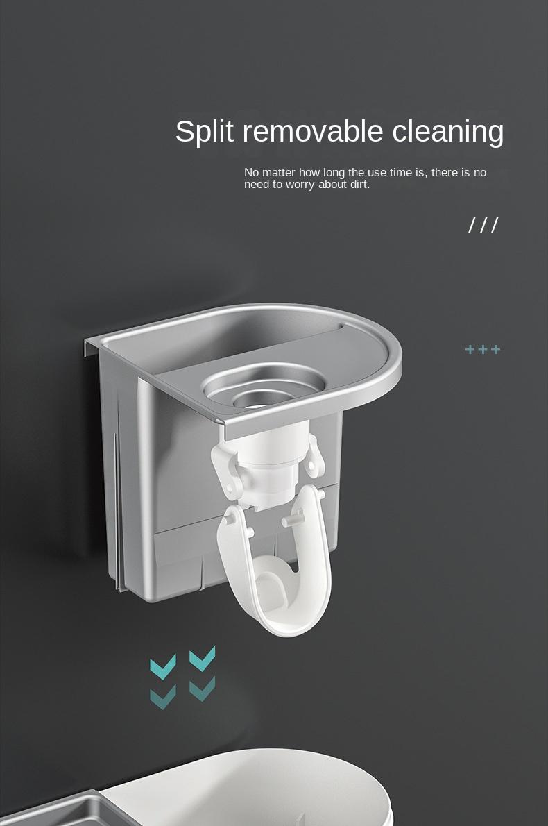 Creative toothbrush shelf, no punching, mouthwash, brushing cup, wall-mounted bathroom storage, automatic toothpaste squeezer toothbrush sterilizer