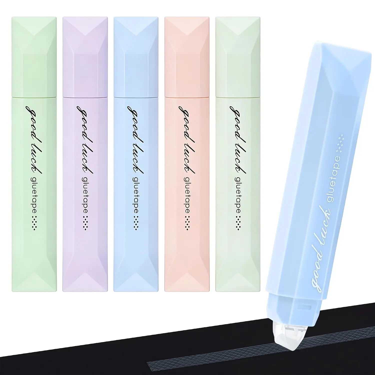 Double Sided Tape Roller Pen 5 Pack Craft Adhesive Glue Runner Supplies | for Scrapbooking, Junk Journal,  Wrapping, Photo Mounting, School Office & Crafts