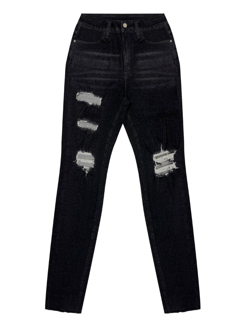 Ripped Skinny Stretchy Jeans for Women High Waisted Stretch Slim Fit Distressed Butt Lifting Denim Stretchy Jeans Pants