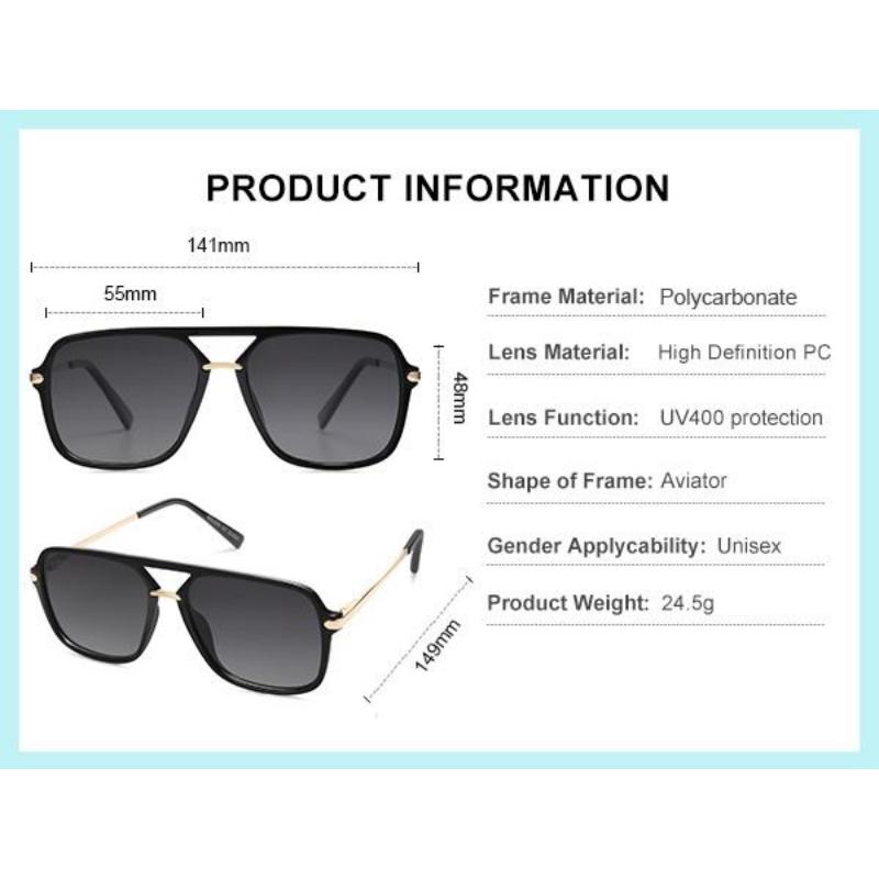 SOJOS Sunglasses for Women Men Square Retro Polarized Lens Trendy Aviator 90s Shades.