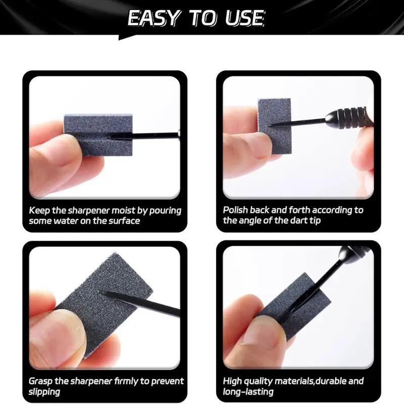 V-Shape Dart Sharpener Stone Set, Available in 1/2/4/6 Pieces, Precision Tool for Darts Accessories, Essential for Accurate Throwing