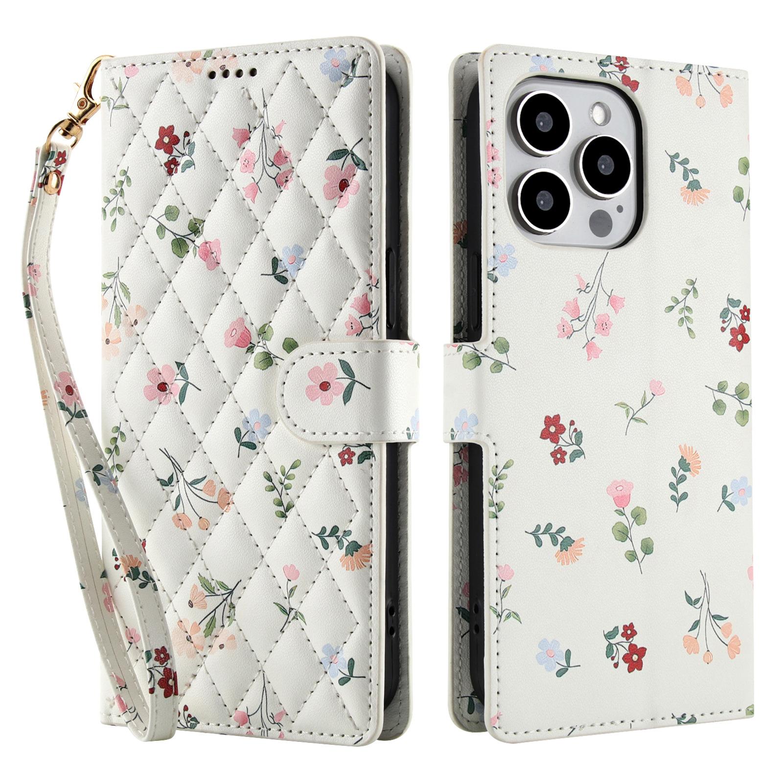For Samsung S20 S20FE S20+ S20 Ultra S21 S22 S23 S24 S25 S26 Edge S26 Ultra , Fashion Flower Magnetic Leather Flip Folio Case with Card Holders Kickstand [Shockproof TPU Inner Shell] With Lanyard for Girl Women Lady