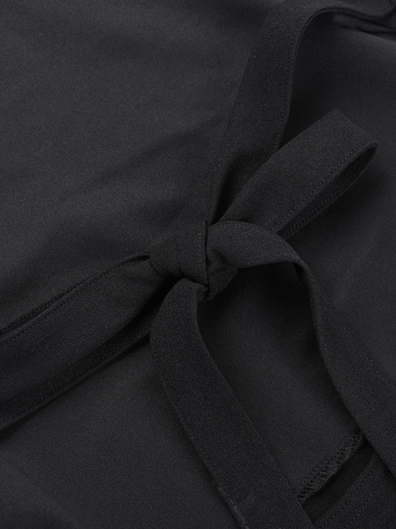 Women's One-Shoulder Sleeveless Mesh Patchwork Backless Dress, Tie Waist Summer Fashion, Elegant Party Wear, Casual Formal Daily, Womenswear